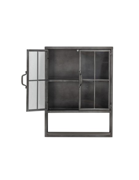 Aparador Vitrina SINDRE, Negro, Metal - Bloomingville