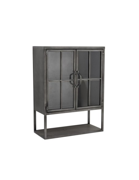 Aparador Vitrina SINDRE, Negro, Metal - Bloomingville