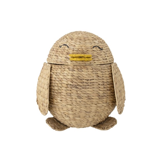 Cesta PINGO con tapa, Natural, Jacinto de agua - Bloomingville