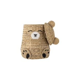 Cesta TIMONE con tapa, Natural, Jacinto de agua -... 2