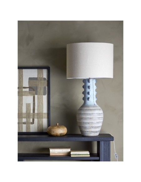 Lámpara de pie GADIELA, Azul, Gres - Bloomingville