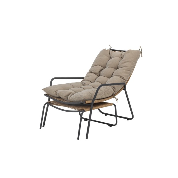 Sillón Exterior BOEL con Taburete,... Sillón Exterior BOEL con Taburete,...