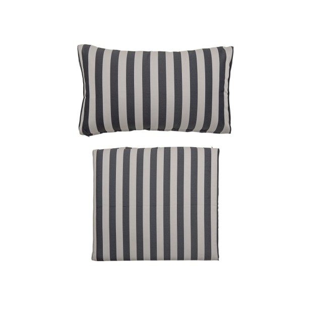 Funda de cojín MUNDO (sin relleno), Negra, Poliéster - Bloomingville