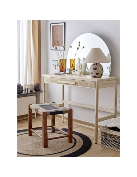 Cesta con Tapa SABEL, Negro, Algas Marinas - Bloomingville