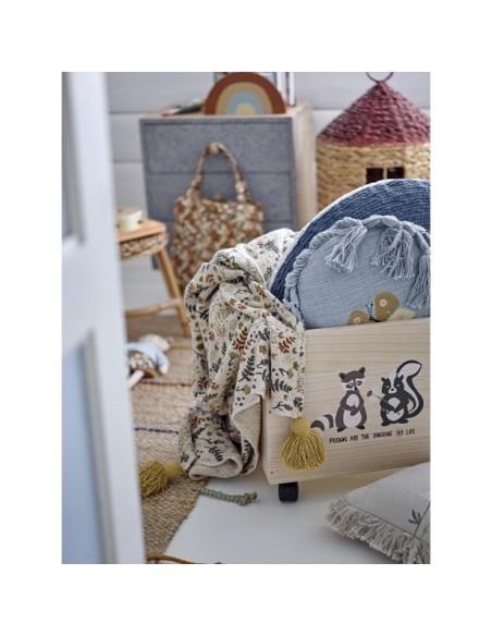 Caja de Almacenaje con Ruedas NONNI, Paulonia Natural - Bloomingville