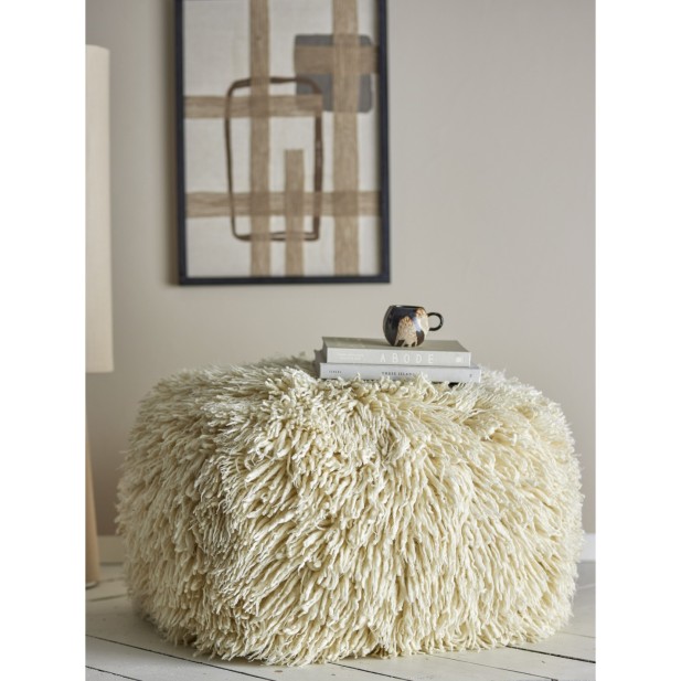 Puf LOMBA, Natural, Lana - Bloomingville Puf LOMBA, Natural, Lana - Bloomingville