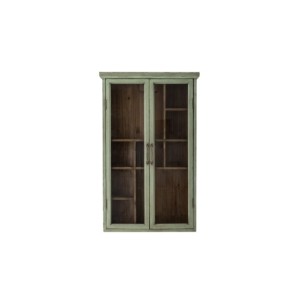 Aparador Vitrina HAZEM, Verde, Madera de Abeto -...
