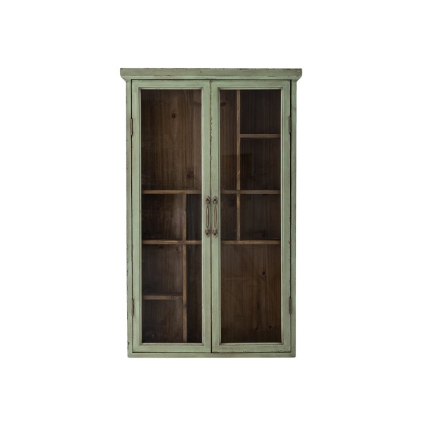 Aparador Vitrina HAZEM, Verde, Madera de Abeto - Bloomingville