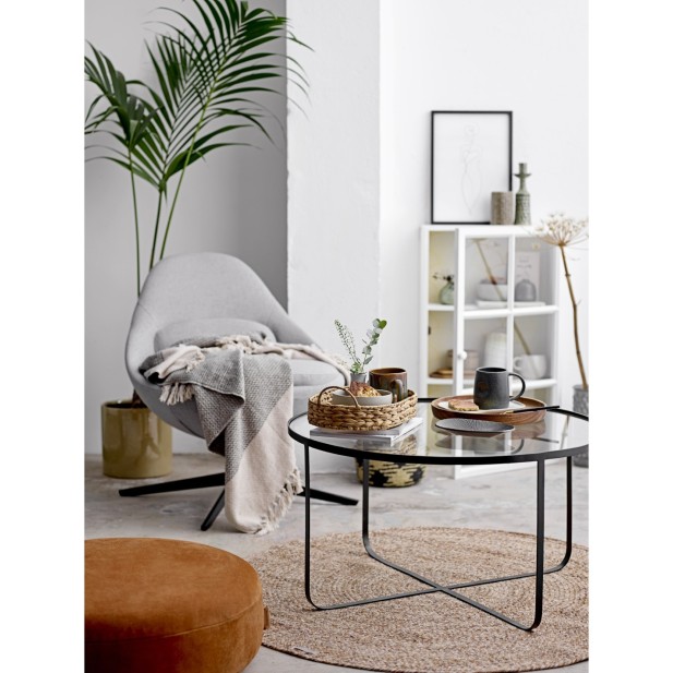 Mesa de centro HARPER, Negra, Cristal...