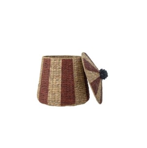 Cesta BIRSEN con tapa, Roja, Jacinto de Agua - Bloomingville 2