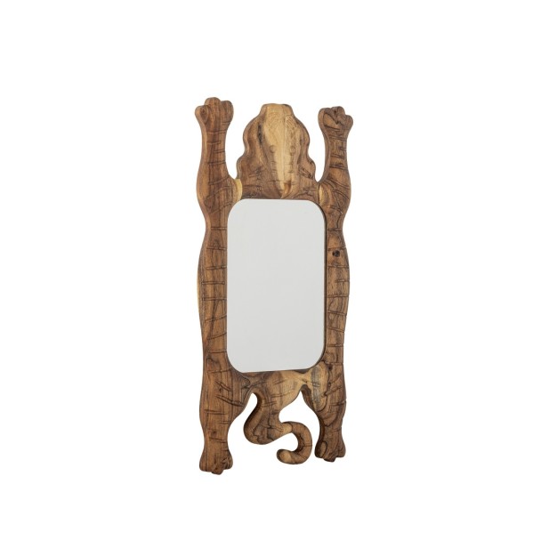 Espejo de pared MARGA, Marrón, Acacia...