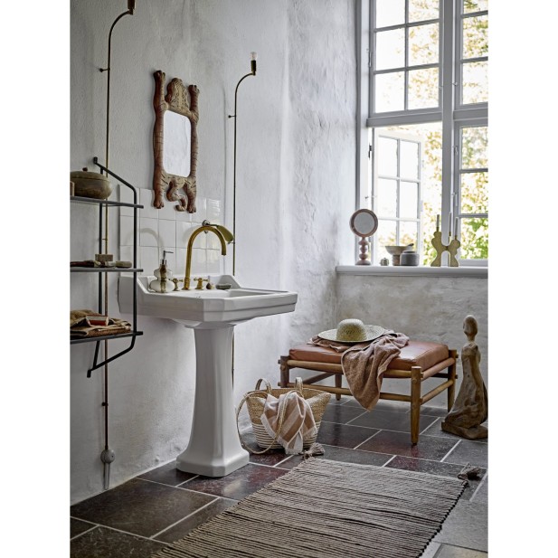 Espejo de pared MARGA, Marrón, Acacia...