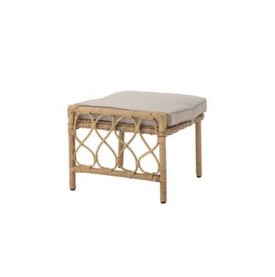 Sillón Exterior BELLUCE con Taburete, Natural, Poliratán... 2