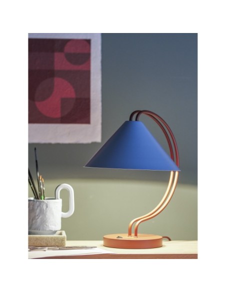 Lámpara de mesa JANYA, Roja, Metal - Bloomingville