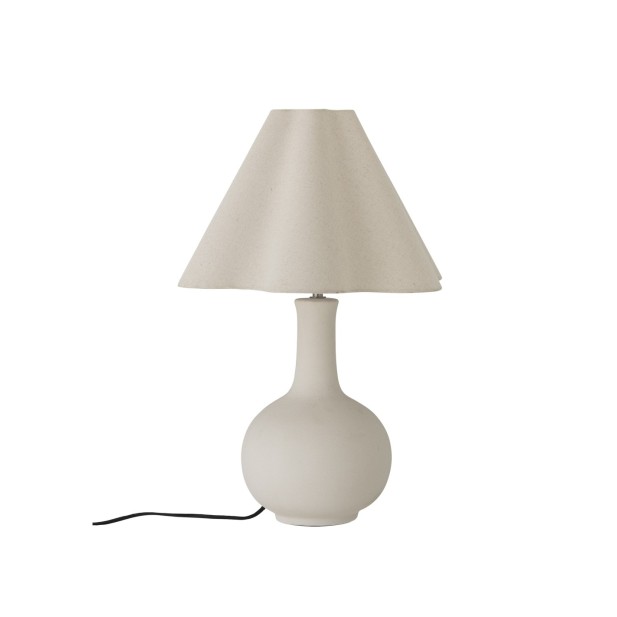 Lámpara de mesa HEIDE, Blanca, Gres - Bloomingville