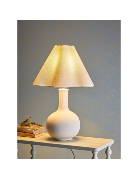Lámpara de mesa HEIDE, Blanca, Gres - Bloomingville