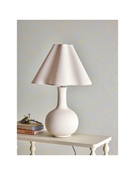 Lámpara de mesa HEIDE, Blanca, Gres - Bloomingville