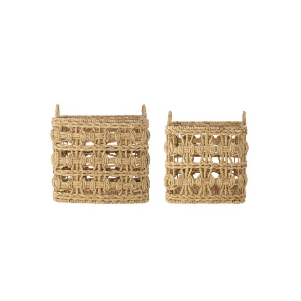 Set 2 Cestas MARNIE, Jacinto de Agua Natural - Bloomingville; 82064117