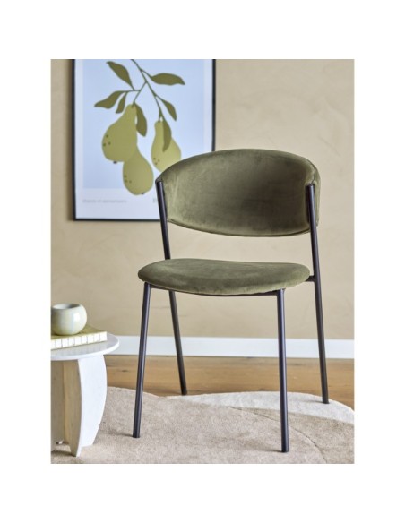 Silla de Comedor MARLO, Poliéster Reciclado / Verde - Bloomingville