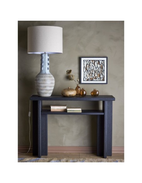 Consola CUPA, Madera de Abeto / Negro - Bloomingville