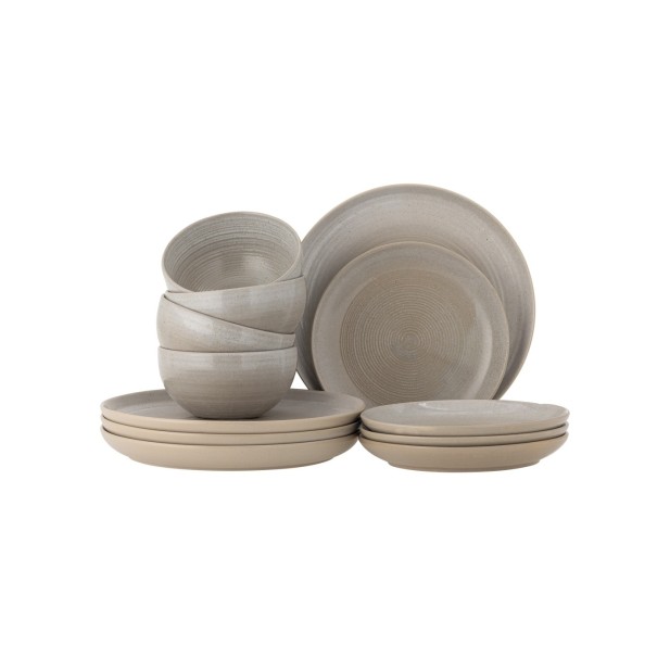 Juego de Vajilla TAUPE, Gres / Gris - Bloomingville