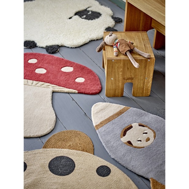 Alfombra DOLLY, Blanco, Lana -...