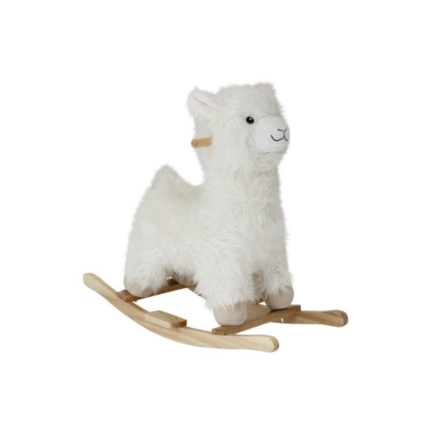 Juguete Mecedora Lama KINTO, Blanco, Poliéster - Bloomingville