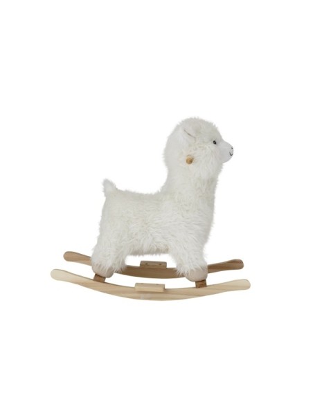 Juguete Mecedora Lama KINTO, Blanco, Poliéster - Bloomingville
