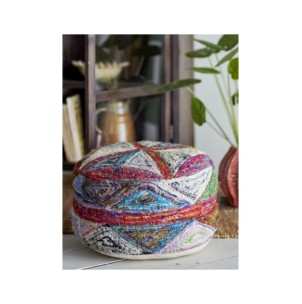 Puf TORANO, Rojo, Algodón - Bloomingville 2