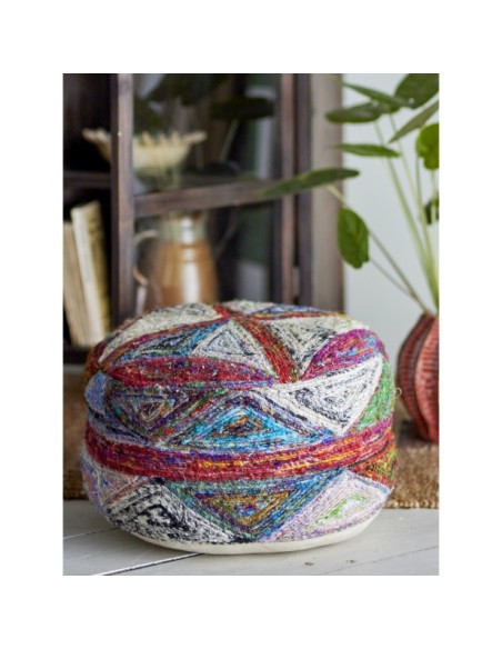 Puf TORANO, Rojo, Algodón - Bloomingville