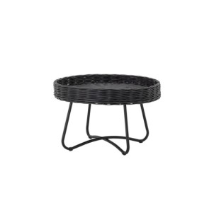 Mesa de Centro HATTIE, Negro, Ratán - Bloomingville