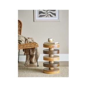 Mesa Auxiliar FRANKA, Marrón, Fsc 100%® Mango -... 2