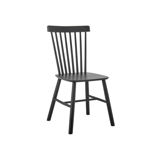 Silla de Comedor MILL, Negro, Pino -...