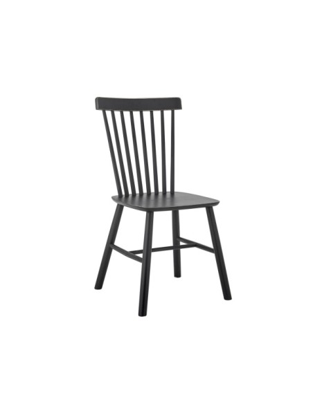 Silla de Comedor MILL, Negro, Pino - Bloomingville
