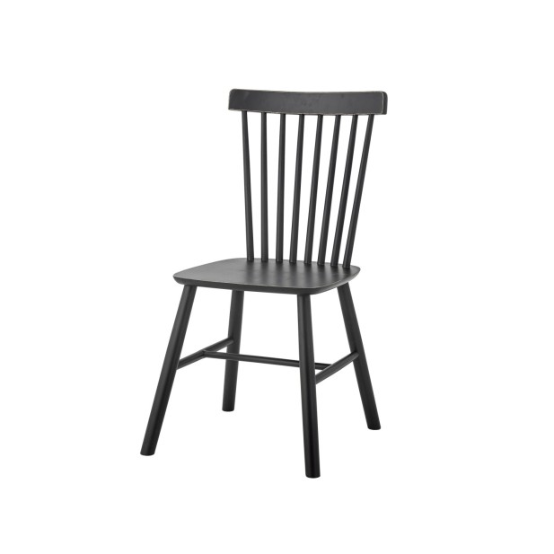 Silla de Comedor MILL, Negro, Pino -...