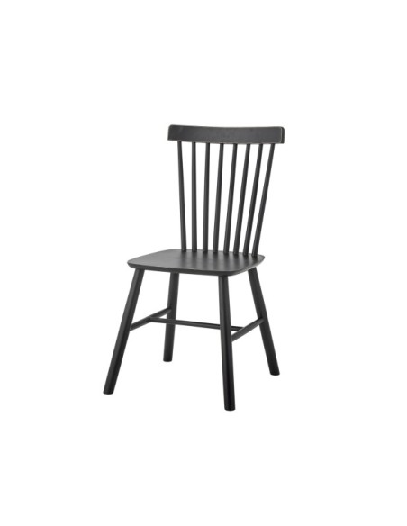 Silla de Comedor MILL, Negro, Pino - Bloomingville
