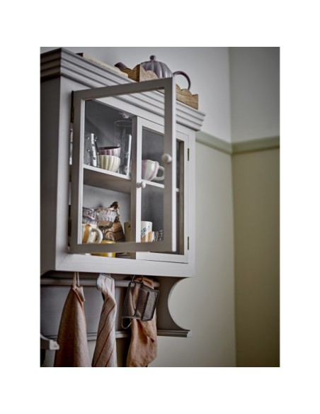 Aparador Vitrina PILU, Gris, Madera de Abeto - Bloomingville