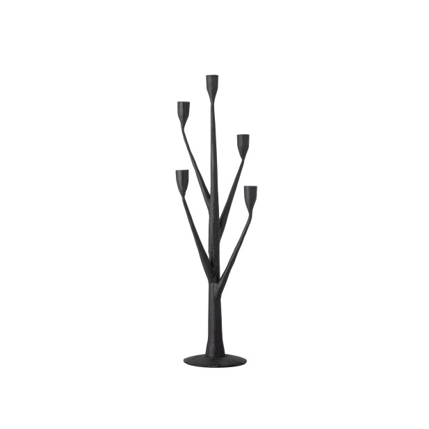 Portavelas ABRIZ, Negro, Hierro - Bloomingville