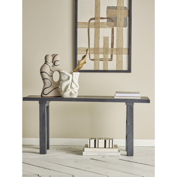 Banco RIBER, Negro, Madera Reciclada...