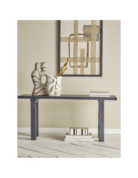 Banco RIBER, Negro, Madera Reciclada - Bloomingville