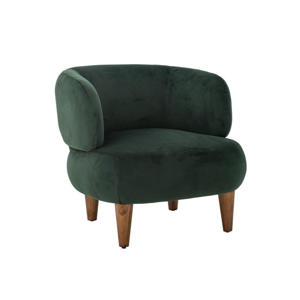 Sillón RUPERTA, Verde, Poliéster -...