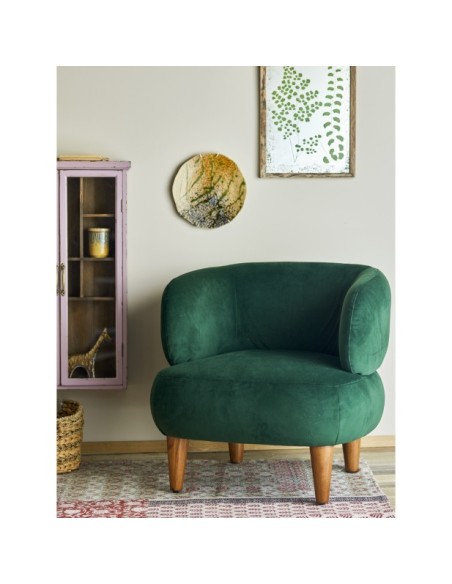 Sillón RUPERTA, Verde, Poliéster - Bloomingville