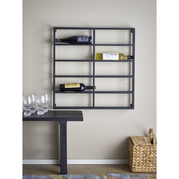 Botellero MAGNE, Negro, Metal -...