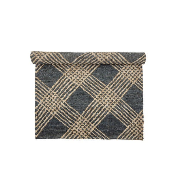 Alfombra CAT, Negro, Yute - Bloomingville