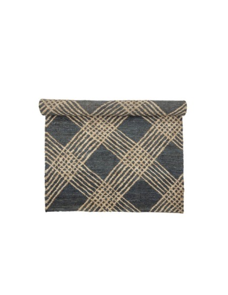 Alfombra CAT, Negro, Yute - Bloomingville