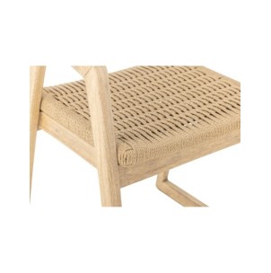 Silla de Comedor SERRONE, Madera de Caucho Natural -... 2