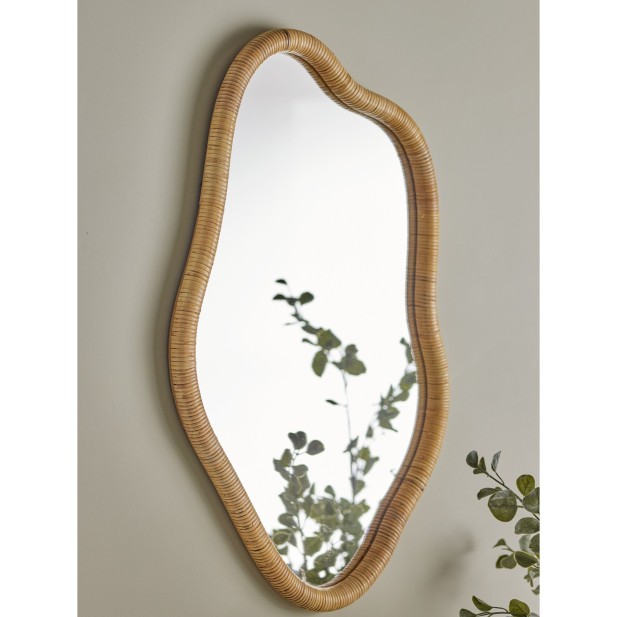 Espejo de Pared ASHLIE, Ratán Natural...