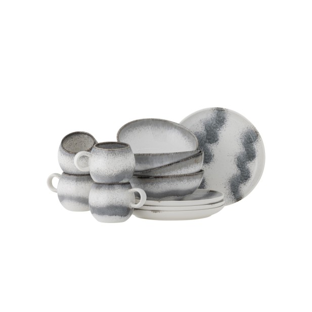 Juego de Desayuno PAULA, Gris, Gres - Bloomingville
