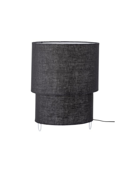 Lámpara de Mesa ZALT, Negro, Lino - Bloomingville