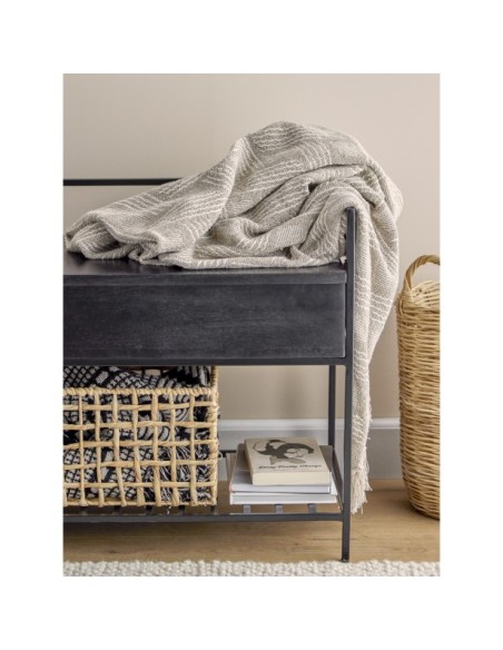 Banco ABELONE, Negro, Fsc 100%® Mango - Bloomingville